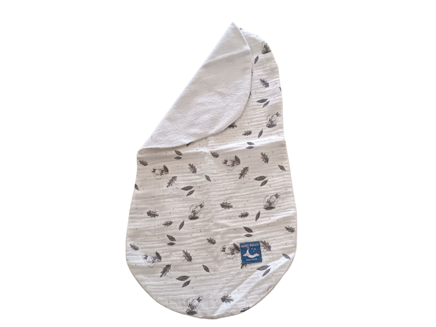 Tapis à langer & protège épaule gaz de coton blanc