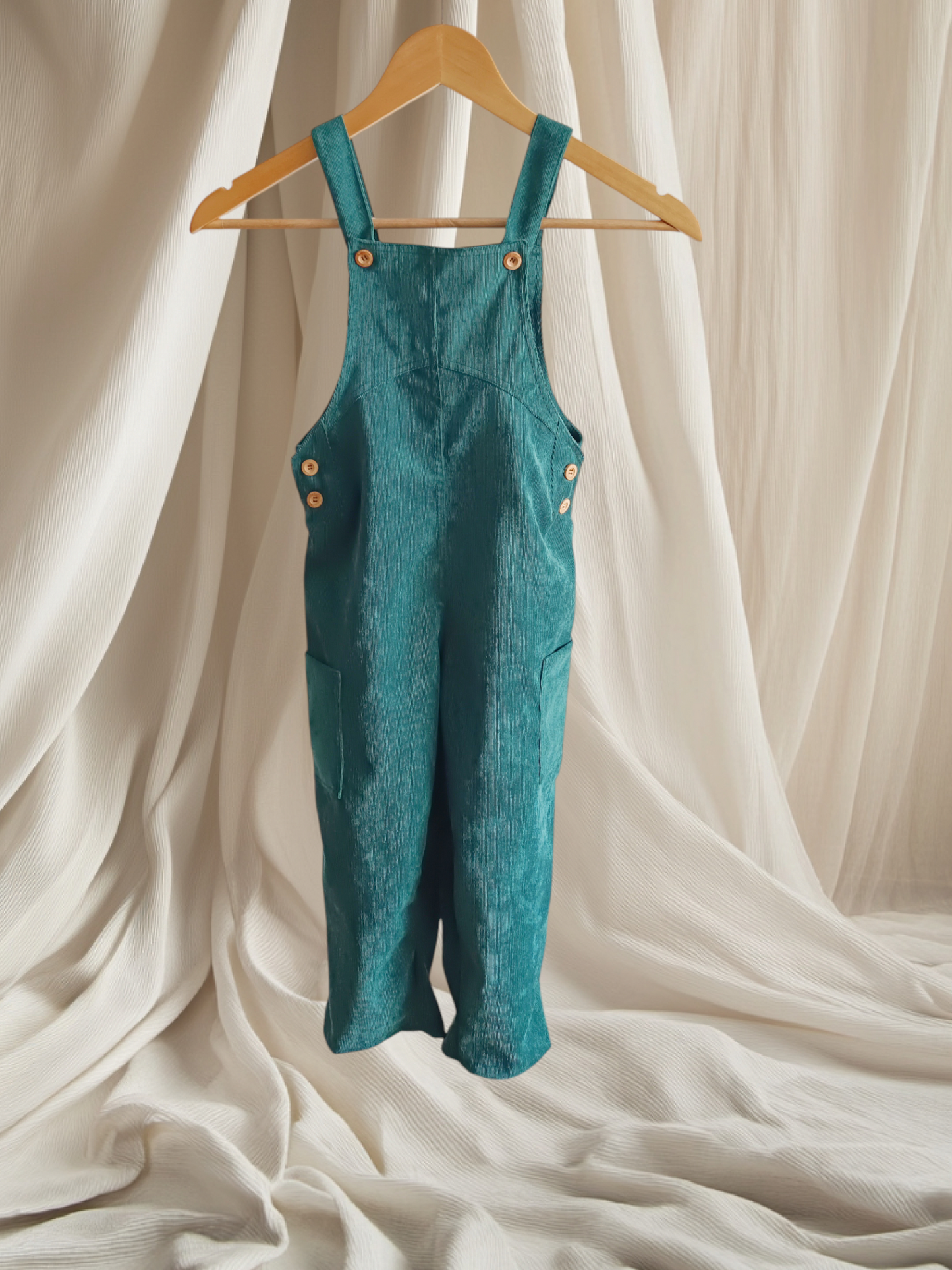 Salopette en velours pour enfant -Vert
