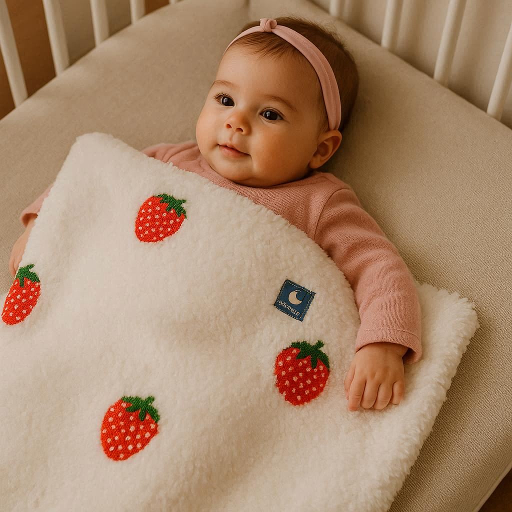 Couverture fraise Blanc Cassé
