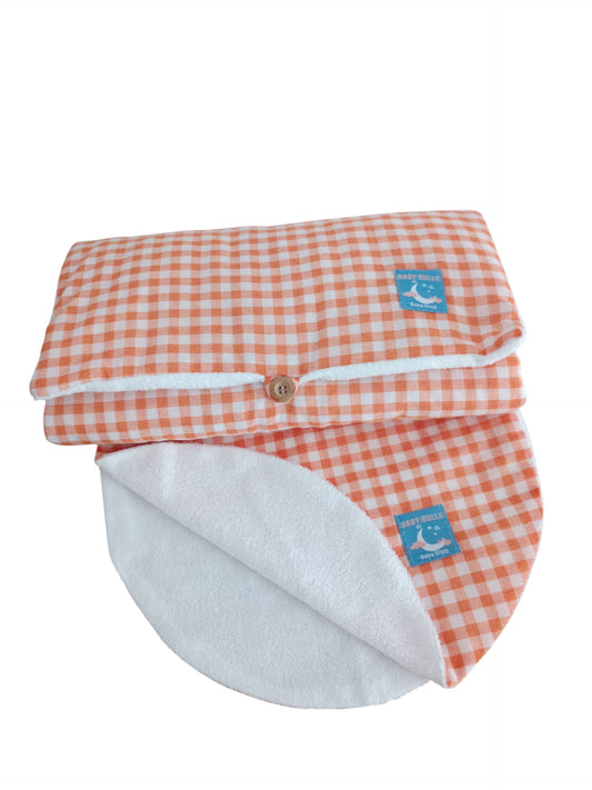 Tapis à langer & protège épaule vichy orange