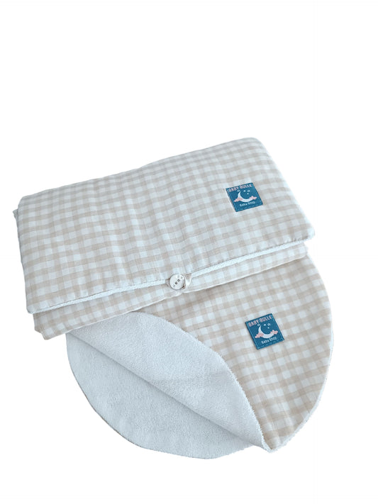 Tapis à langer & protège épaule vichy beige