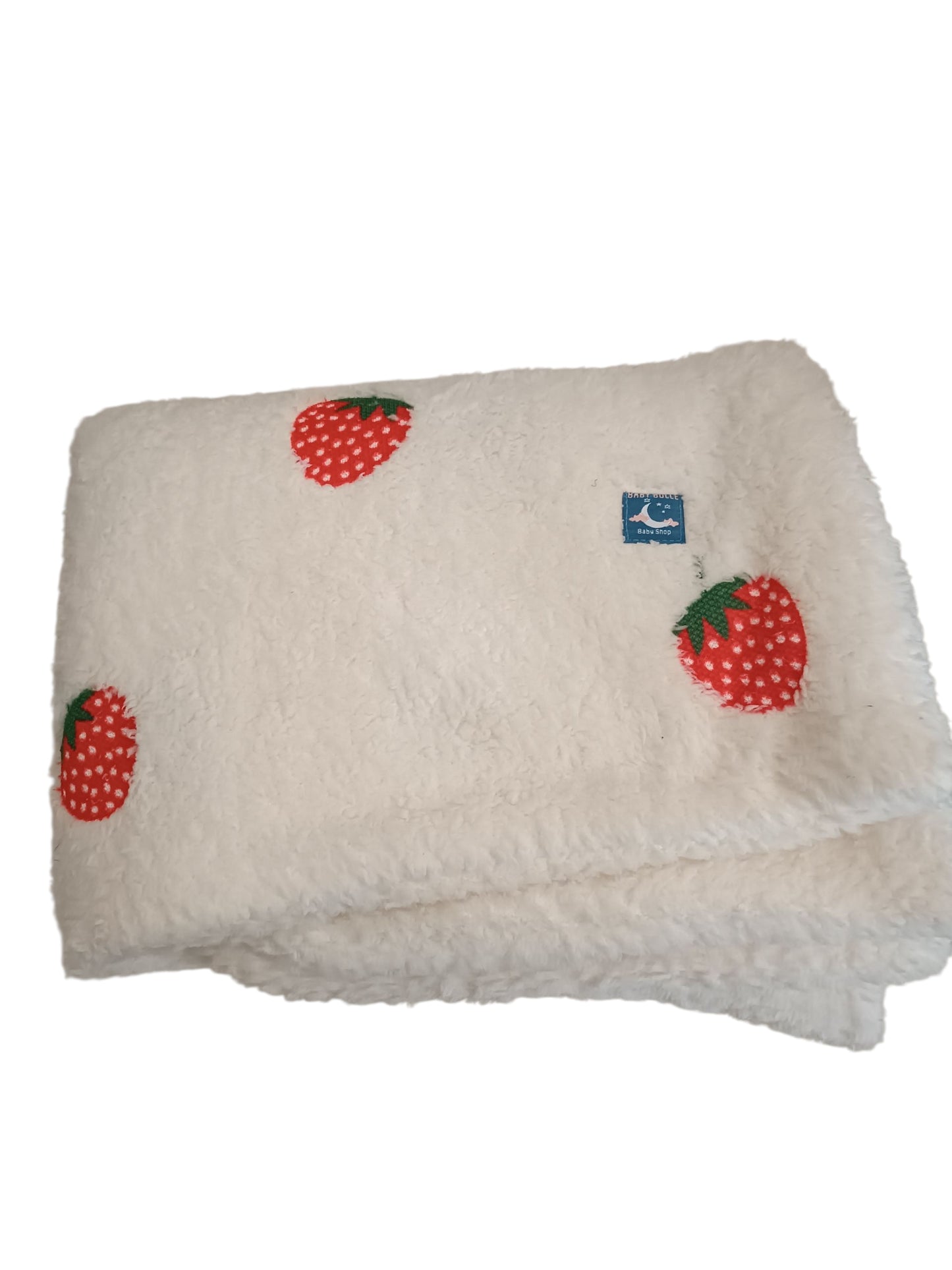 Couverture fraise Blanc Cassé