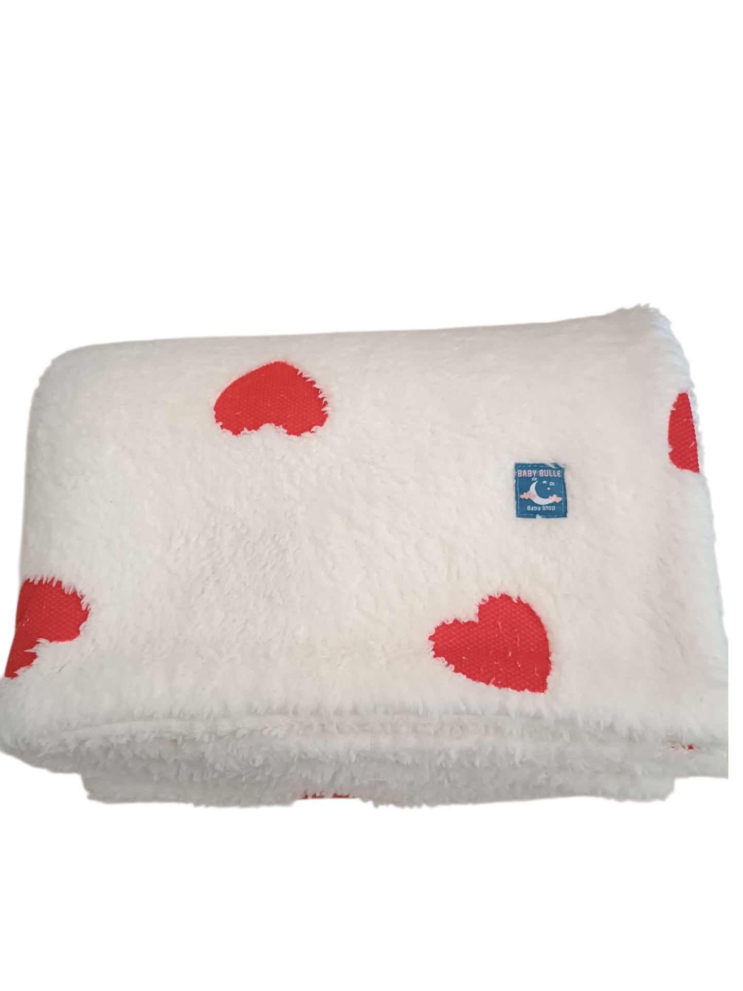 Couverture  coeur Blanc Cassé