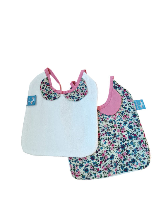 Pack 2 Bavoirs avec col claudine Liberty - ROSE