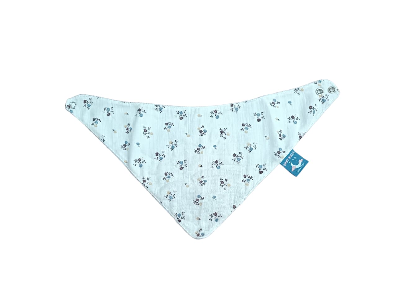 Pack 2 Bavoirs Bandana  fleuri - blanc cassé