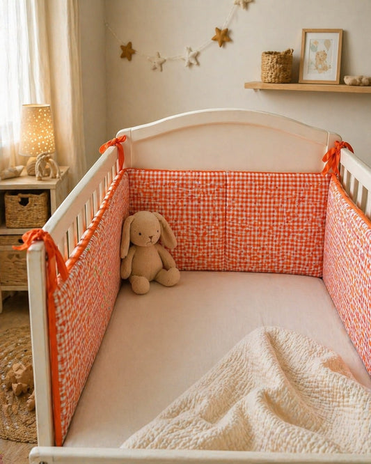 Tour de lit  60*75*75 - VICHY Orange